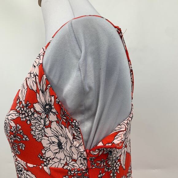 Vince Camuto Dress Womens S Small Botanical Floral V Neck Spaghetti Strap Maxi - Picture 6 of 12